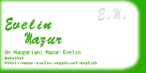 evelin mazur business card